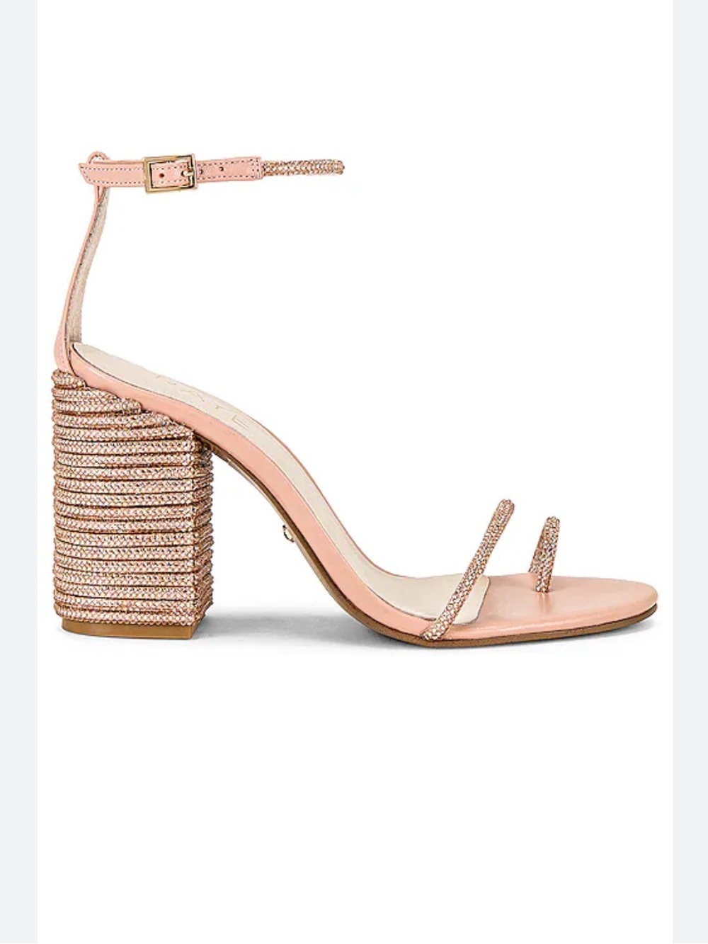RAYE Rose Gold Strappy Block Heel Sandals new size 7